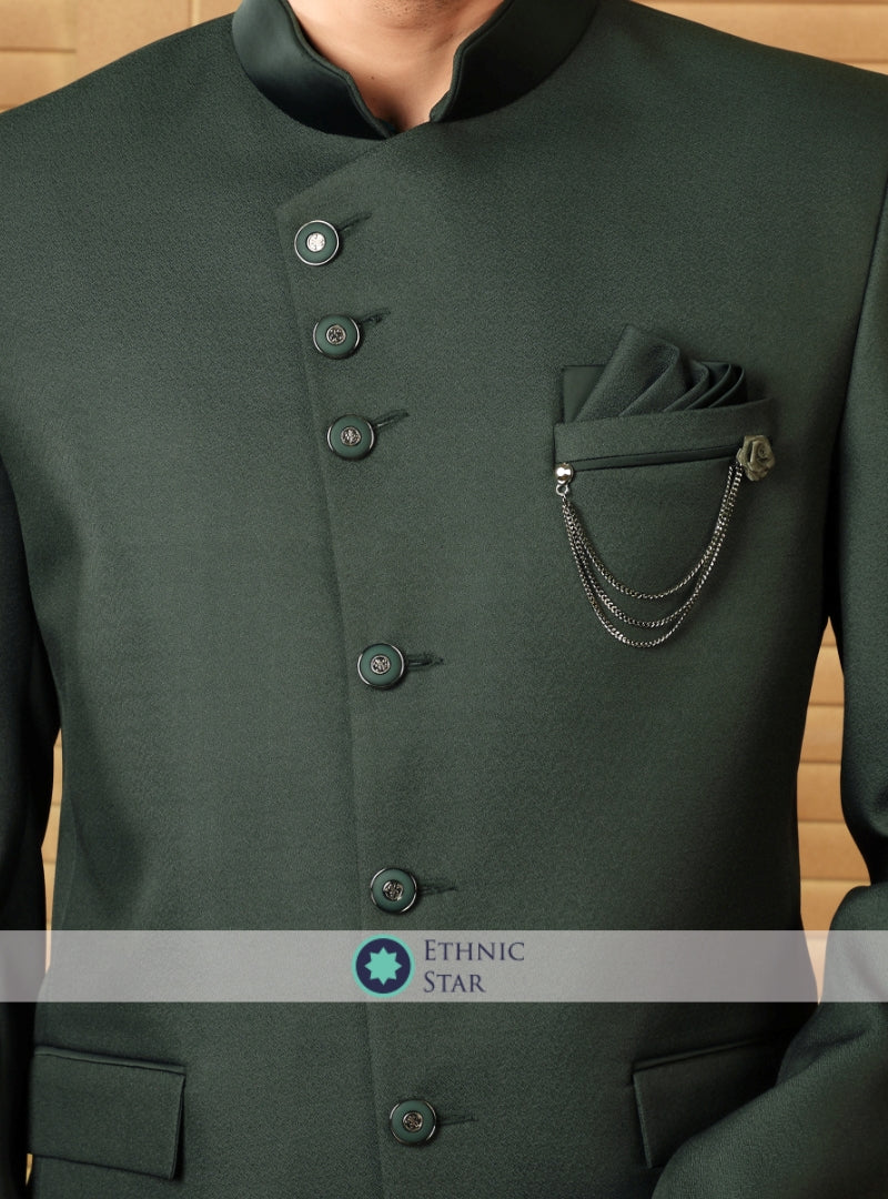 Emerald Green Velvet Jodhpuri Suit - | Hangrr | Dress suits for men, Green  suit men, Designer suits for men